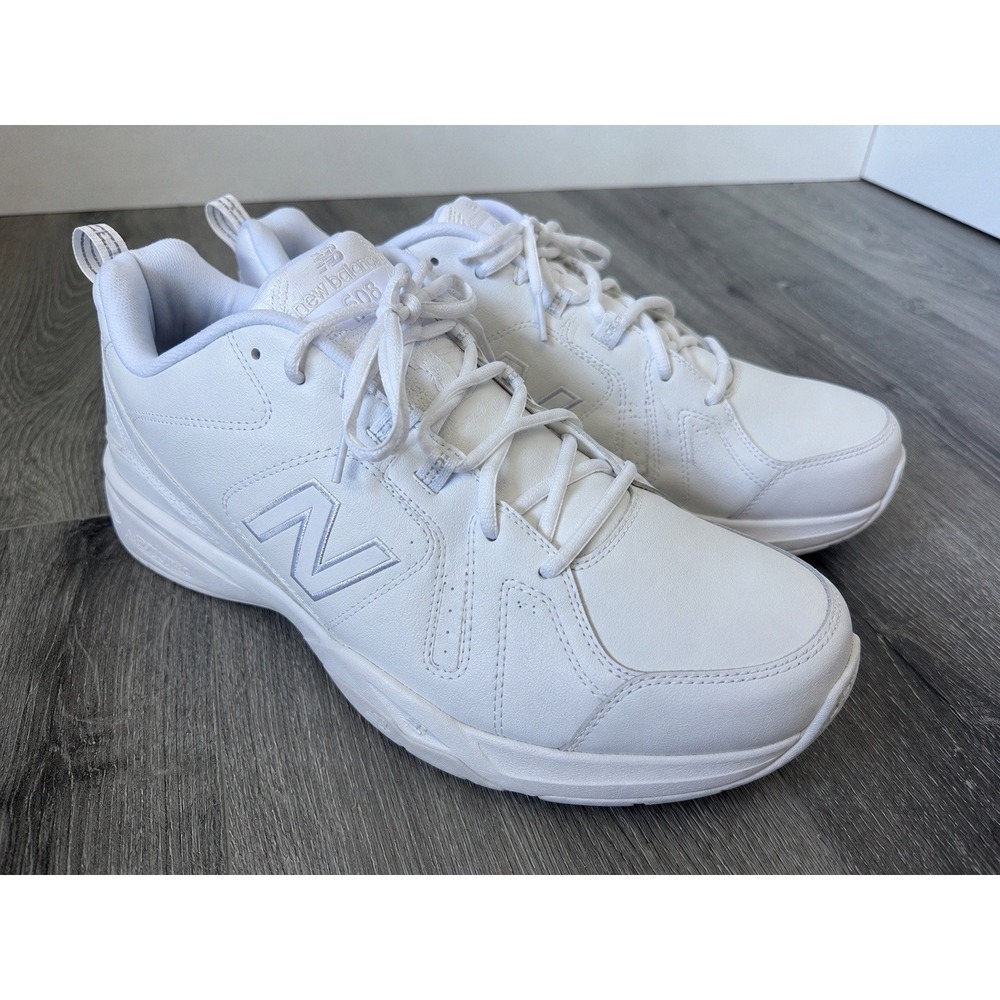 New Balance 608 V5 MX608AW5 White Leather Walking Shoes 4E Wide US Men 13 NWOB